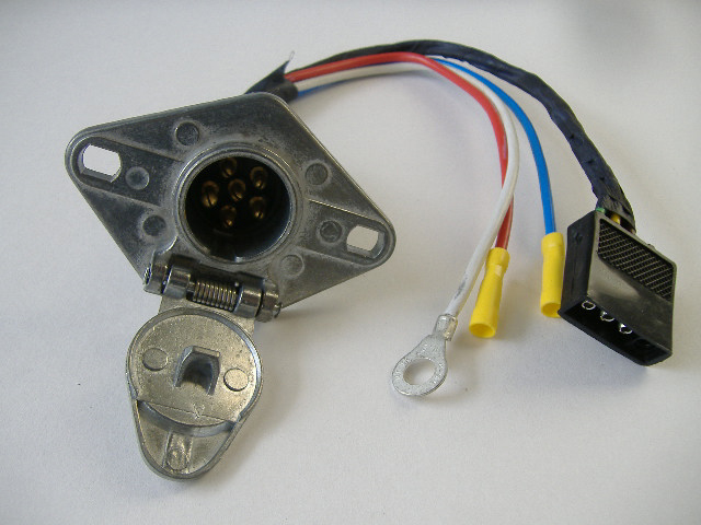 Adapter Plug,convert 4 way to 6 way trailer-Metal